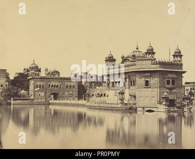 Le Temple d'or d'Amritsar, Felice Beato, 1832 - 1909, l'Inde ; 1858 - 1859 ; à l'albumine argentique Banque D'Images