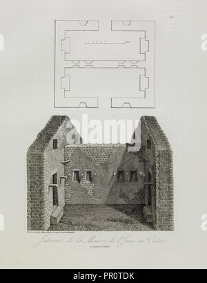 Intérieur de la Maison de l'Inca, au Cañar, Vues des Cordillères, et monumens des peuples indigènes de l'Amérique, Gmelin Banque D'Images