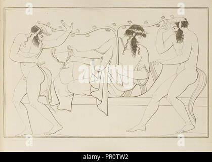 37, la plaque de collection de gravures anciennes de la plupart des vases grecs pure fabrication découvert en sépulcres dans le royaume Banque D'Images