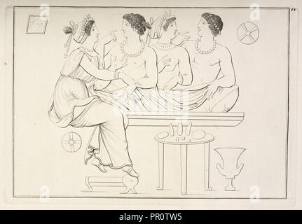 53, la plaque de collection de gravures anciennes de la plupart des vases grecs pure fabrication découvert en sépulcres dans le royaume Banque D'Images