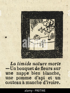 La timide nature morte, Marcelin, 1830-1887, processus photomécanique, 1866, à partir de la vie parisienne, le 5 mai 1866) Banque D'Images