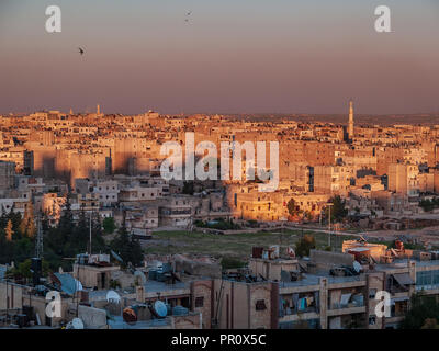 Alep - l'une des plus anciennes villes habitées en permanence dans le monde et la deuxième plus grande ville de Syrie (avant la guerre). Banque D'Images