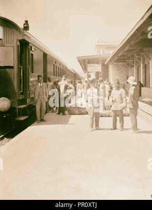 Jérusalem (El-Kouds), l'approche de la station ferroviaire de la ville de Jérusalem. 1900, Jérusalem, Israël Banque D'Images