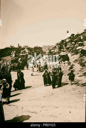 Les femmes à Neby Mousa, Nebi Moussa procession 1900, Nabi Musa est le nom d'un site sur la Rive occidentale que l'on croit être la tombe Banque D'Images