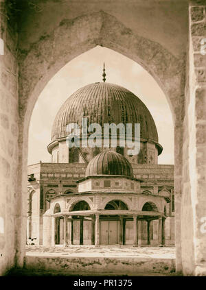 Temple, Mosquée d'Omar, Dôme du Rocher Dôme de la chaîne. 1900, Jérusalem, Israël Banque D'Images