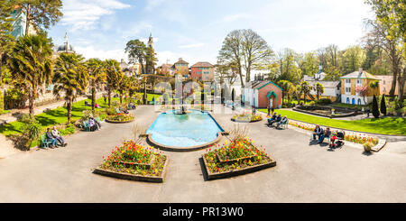 Portmeirion, Gwynedd, au nord du Pays de Galles, Pays de Galles, Royaume-Uni, Europe Banque D'Images