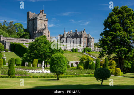 Château Drummond des jardins, Perthshire, Écosse, Royaume-Uni, Europe Banque D'Images