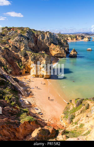 Camilo plage près de Lagos, Algarve, Portugal, Europe Banque D'Images