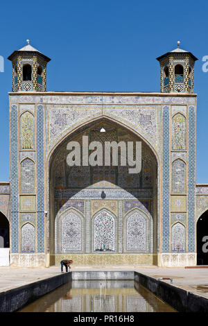 La mosquée Vakil situé à l'ouest de la Bazar Vakil, Shiraz, Iran, Moyen-Orient Banque D'Images