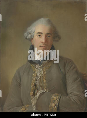 Portrait de Théophile Van Robais, Jean-Baptiste Perronneau, Français, 1715 - 1783, France, 1770 ; Pastel sur trois feuilles de bleu Banque D'Images