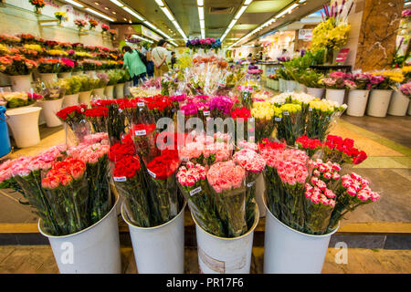 Marché aux fleurs sur le marché aux fleurs Road, Mongkok, Kowloon, Hong Kong, Chine, Asie Banque D'Images