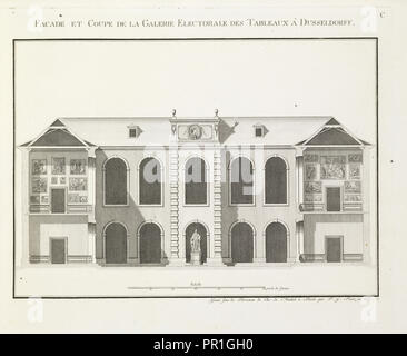 Estampes du catalogue raisonné et figuré des tableaux de la Galerie électorale de Düsseldorff, La Galerie electorale Banque D'Images