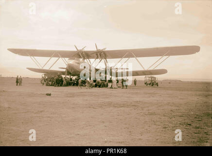 L'air vues de Palestine. Avions etc. de l'Imperial Airways Ltd., sur la mer de Galilée et à Semakh. 'Avion' Hannon Banque D'Images