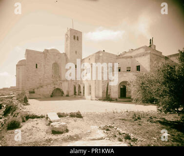 Saint Andrews, de l'église St Andrew, depuis le nord, plus proche. 1934, Jérusalem, Israël Banque D'Images