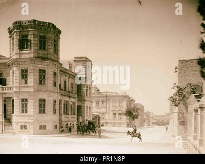 Une rue de nouveau Alep. La photo montre la Azziziyya, un quartier d'Alep. Alep, Syrie, 1898 Banque D'Images