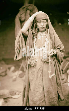 Tribu bédouine de Adwan est du Jourdain. 1898, Jordanie Banque D'Images