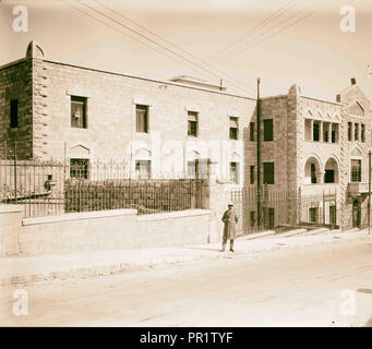 Nouvelle Jérusalem et les banlieues. Le bâtiment de la Reine d'Éthiopie. Street des prophètes. 1920, Jérusalem, Israël Banque D'Images