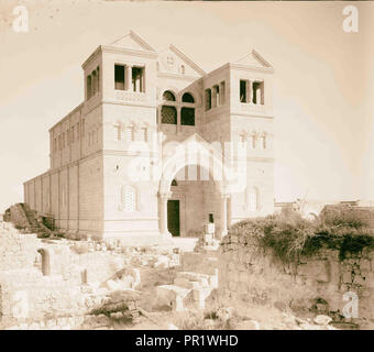 Mt. Tabor & church. 1898, Israël Banque D'Images