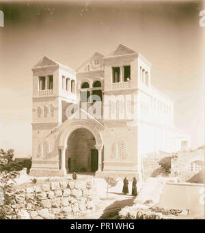 Mt. Tabor & church. 1898, Israël Banque D'Images