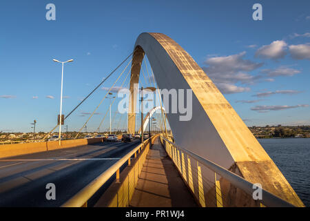JK Bridge - Brasilia, District Fédéral, Brésil Banque D'Images