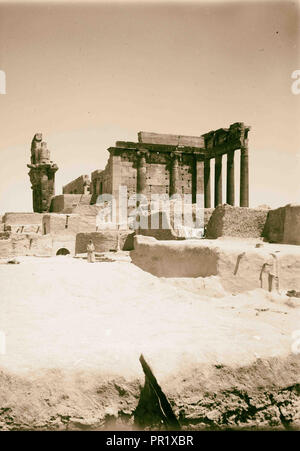 Temple de Baal, le sud de l'avant de la "cella". 1898, Syrie, Tadmor Banque D'Images