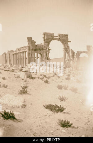 De triomphe à Palmyre. En 1925, la Syrie, Tadmor Banque D'Images