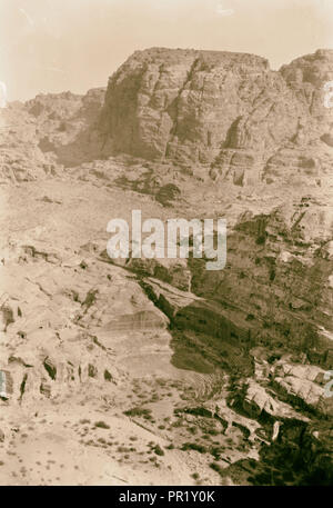 Petra en Transjordanie. Theatre de el-Hubta. 1900, Jordanie, Petra, la ville disparue Banque D'Images