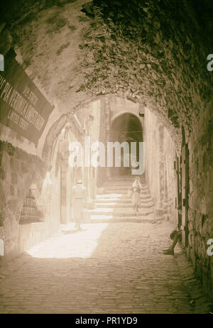 Chambre de Veronica sur la Via Dolorosa VI de la Croix. 1940, Jérusalem, Israël Banque D'Images