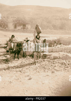 Vues du nord. Le printemps à Cana de Galilée. 1900, Israël, Kafr Kannā Banque D'Images