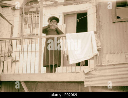 Shofar Sabbat d'être soufflé, Askenazim, juif ashkénaze. 1934, au Moyen-Orient, Israël et/ou Palestine Banque D'Images