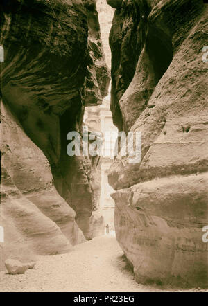 Petra. Khazne & Sik. 1940, Jordanie, Petra, la ville disparue Banque D'Images