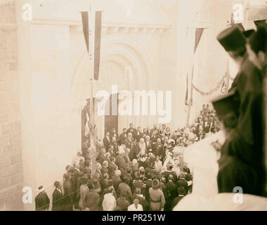 Parti royal entrant dans l'Église du Rédempteur pour son dévouement. Colonie américaine, Jérusalem. 1898, Israël Banque D'Images