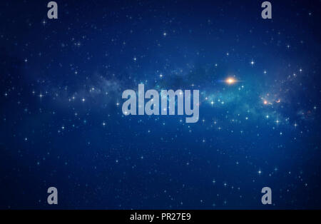 Les amas d'étoiles et de galaxies dans l'espace lointain. Fond galactique haute définition. Banque D'Images