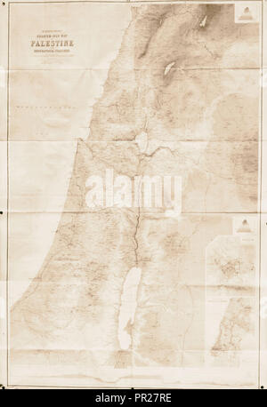 Cartes, plans, restaurations, etc. Bartholomew's plan de la Palestine. 1900 Banque D'Images