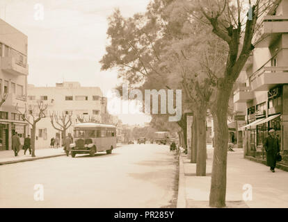 Tel Aviv, la rue Ben Yehuda. 1940, Israël, Tel Aviv Banque D'Images