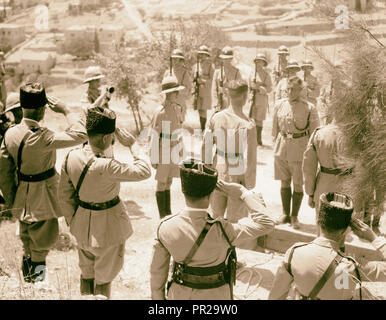 Les perturbations de la Palestine de 1936. Funérailles sur Mt. Sion du Sergent CH. [C.-à-d., Christopher Wren] de la police palestinienne Banque D'Images