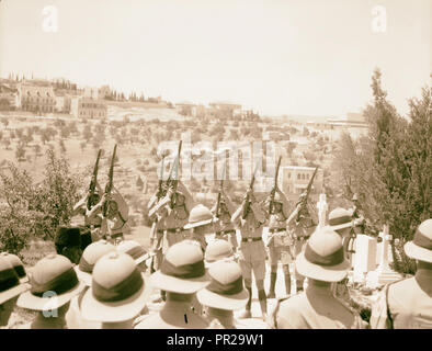 Les perturbations de la Palestine de 1936. Funérailles sur Mt. Sion du Sergent CH. [C.-à-d., Christopher Wren] de la police palestinienne Banque D'Images