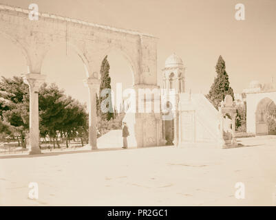 Font de Kait Bey près de Dôme du Rocher. 1940, Jérusalem, Israël Banque D'Images