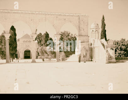 Font de Kait Bey près de Dôme du Rocher. 1940, Jérusalem, Israël Banque D'Images