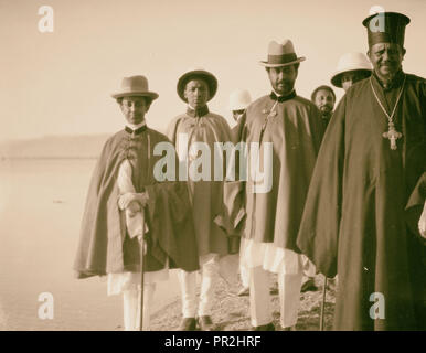 Reine d'Abyssinie, le 26 septembre 1933 les gens voyageant avec l'Impératrice Menen Asfaw (1883-1962), épouse de l'empereur Haile Selassie Banque D'Images