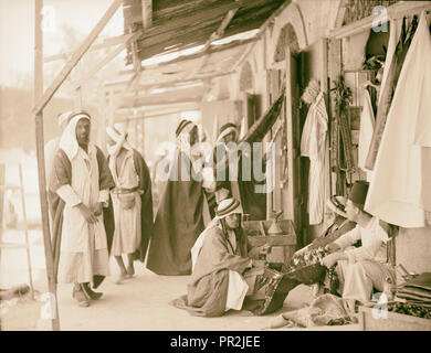 Bersabée et environs. La Bière (Saba). Beer Schéba. Bazar de bédouins. 1920, Beer-Sheva, Israël Banque D'Images