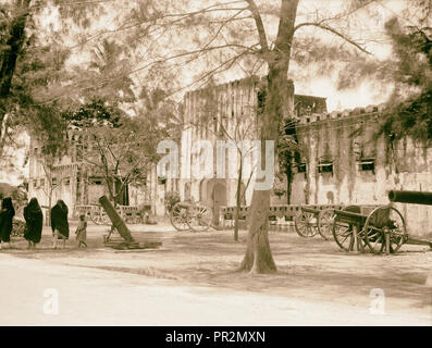 Le fort portugais. 1936, Zanzibar, Tanzanie Banque D'Images