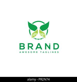 Feuille verte de l'écologie et la santé de remise en forme, vecteur santé personnes résumé abstract et logo logo feuille bio, l'écologie de la feuille modèle créatif graphique, Illustration de Vecteur