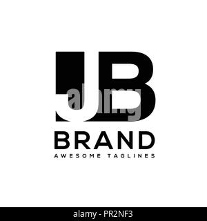 Lettre créative JB logo design logo noir et blanc. éléments simple lettre lettre JB,logo Business entreprise lettre JB logo design vector Illustration de Vecteur