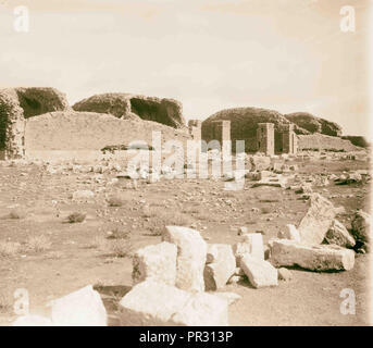 Ruines de Mshatta, Jordanie. 1898, Jordanie Banque D'Images