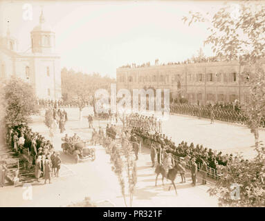 Avec l'entrée officielle du Allenby l'examen militaire au Quartier russe. Les troupes britanniques sur parade. 1917, au Moyen-Orient, Israël Banque D'Images