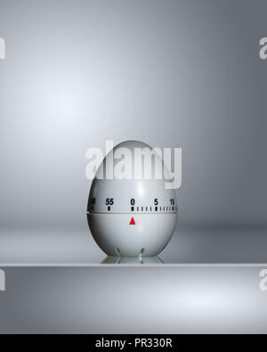 White Egg Timer set pour 0 Banque D'Images