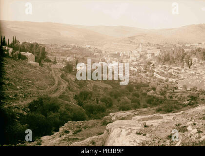 Ain Karim vues. 1934, Jérusalem, Israël Banque D'Images