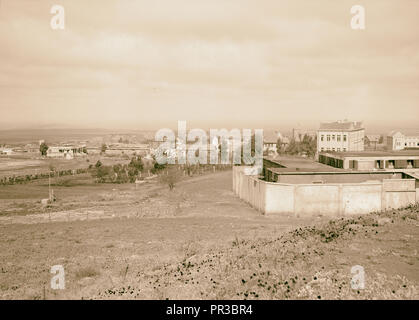 Djebel el-Druzes et Hauran. Soueida. Vue générale de l'Est. 1938, la Syrie, l'Suwaydāʾ Banque D'Images