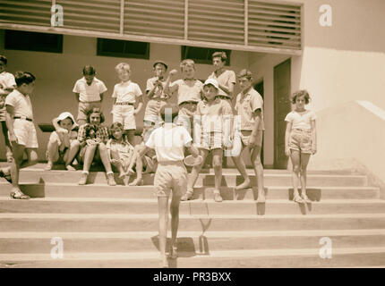 Kiryat Anavim (DILB), le 6 août 1939. Les enfants de la colonie de Kiryat Aanvim. 1939, Jérusalem, Israël Banque D'Images